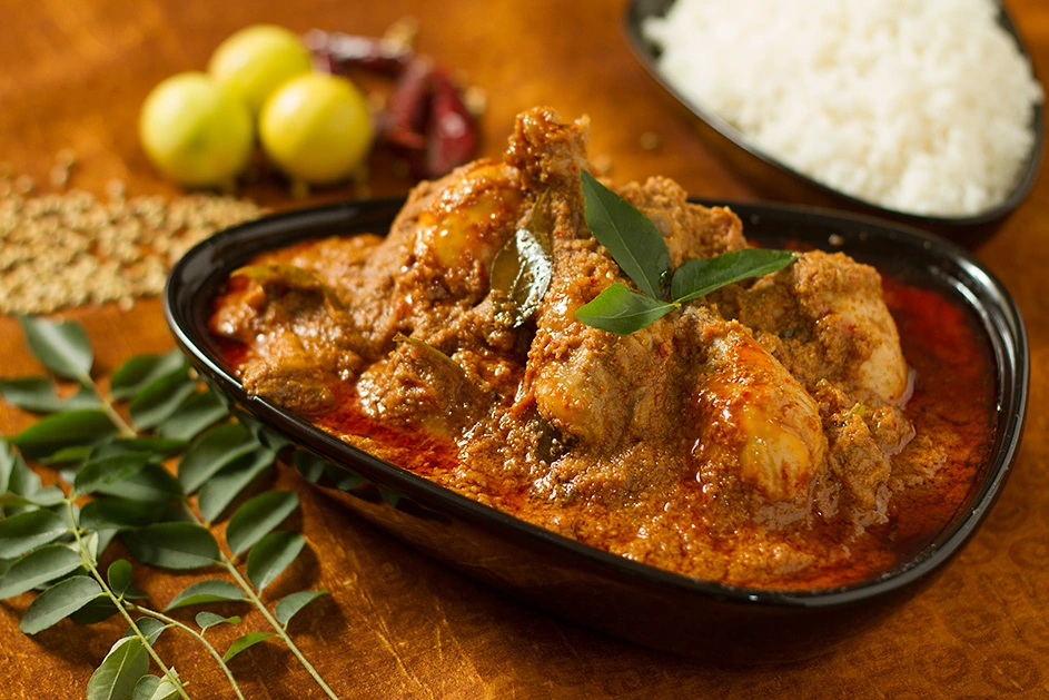 Delicious Chicken Chettinad dish at Tandoori Bites in Edmonton, AB